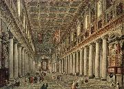 Giovanni Paolo Pannini Interior of the Santa Maria Maggiore in Rome oil painting artist